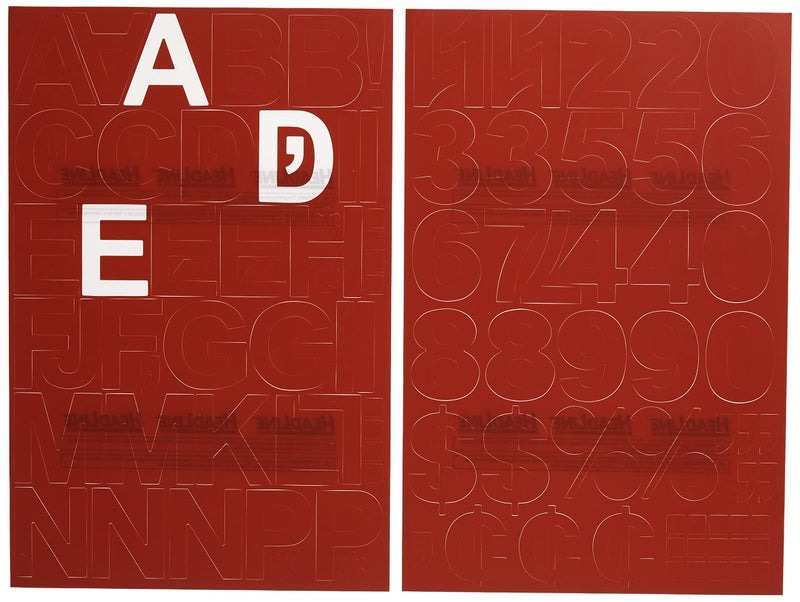 Headline Sign 31213 Stick-On Vinyl Letters and Numbers, Red, 2-Inch, Made in USA - Image 2
